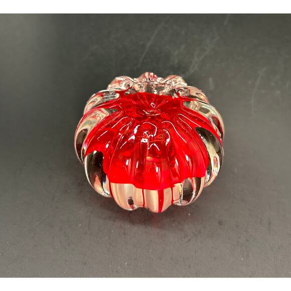 Art Glass Paperweights, Harvest Theme Confetti and Crimson, VTG Japan Lot of 2 - Picture 6 of 9